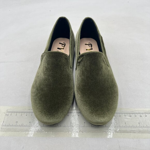 FYS Olive Drab Comfortable Slip On Loafers Round Toe Ballet Flats Walking Shoes - Picture 3 of 8